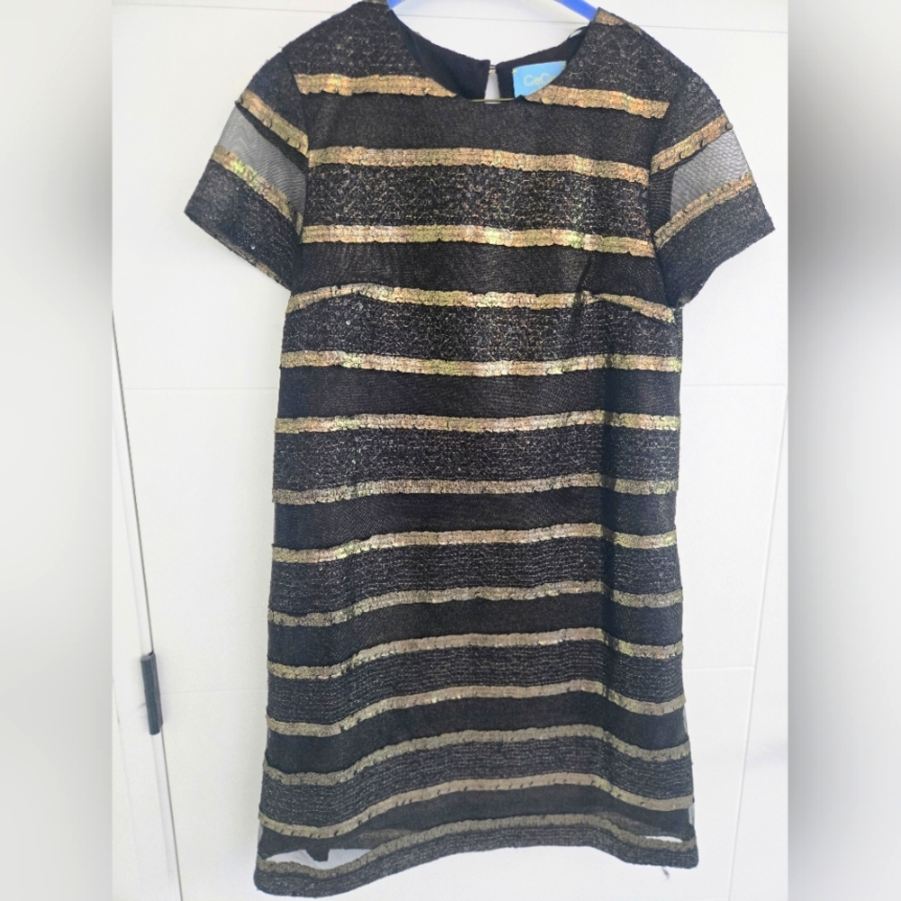 CeCe Multicolored Sheath Mini Dress Short Sleeve
